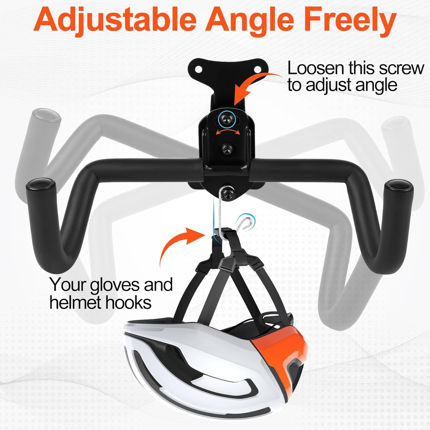 2 Set Bicycle Expandable Wall Hanger - Horizontal Bicycle Indoor Storage Rack | Bicycle Wall Mount Rack Hooks - Bike Hook for Road, Mountain or Hybrid Bikes(Stretchable, 2Set)