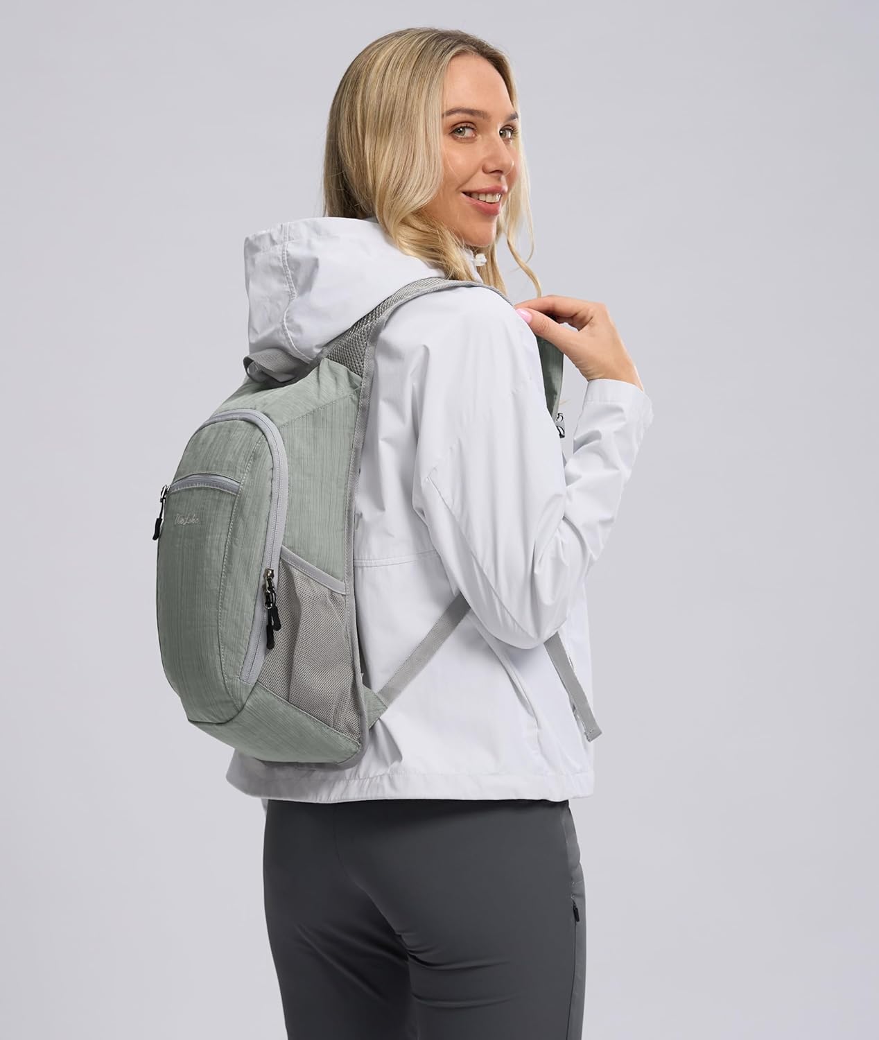 10L Small Hiking Backpack Travel Daypack Lightweight Packable Back Pack for Women Men(Black)