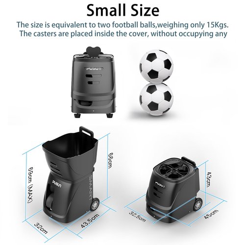 PUSUN PT Smart | Tennis Ball Machine for Training 80 MPH | Portable Automatic Tennis Practice Machine with Remote Control/APP| 100 Balls Capacity Self-Oscillation Spin Control for Beginners Adults