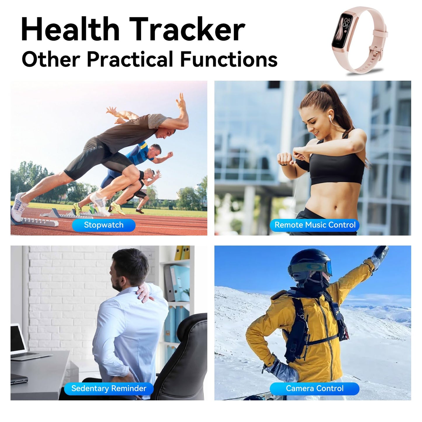 APPBYER Fitness Tracker with 24/7 Heart Rate, Blood Oxygen Blood Pressure Sleep Monitor,20+ Sports Modes Smart Watches for Women/Men, Activity & Step Tracker Smart Watch for Android/iOS Phones