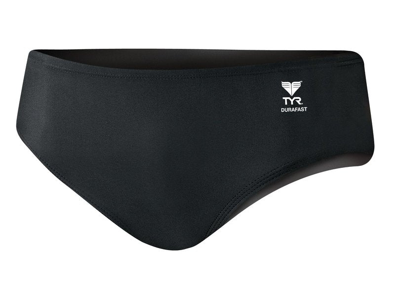TYR Men's Durafast Elite Solid Racer Swim Suit (Black, 32)