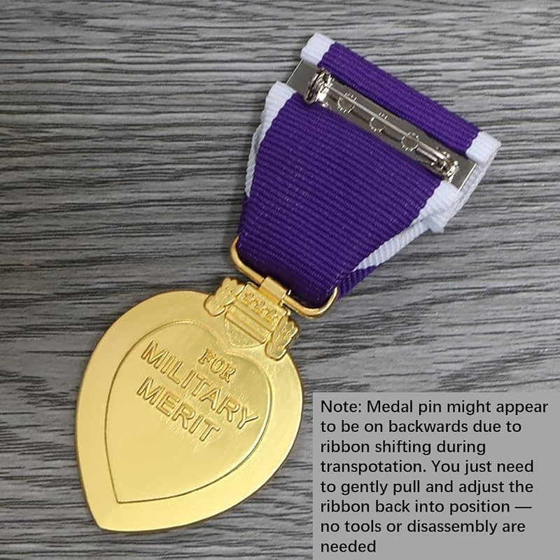Purple Heart Medal Replica for Display – Honor & Respect Jewelry Decoration