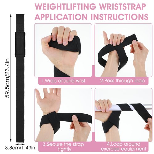 Lifting Strap for Weightlifting, Gym Wrist Wraps for Weightlifting with Hand Grips Support for Men Women, Soft Wrist Pads for Strength Training, Bodybuilding, Deadlifting, Relief Wrist Strain Fatigue