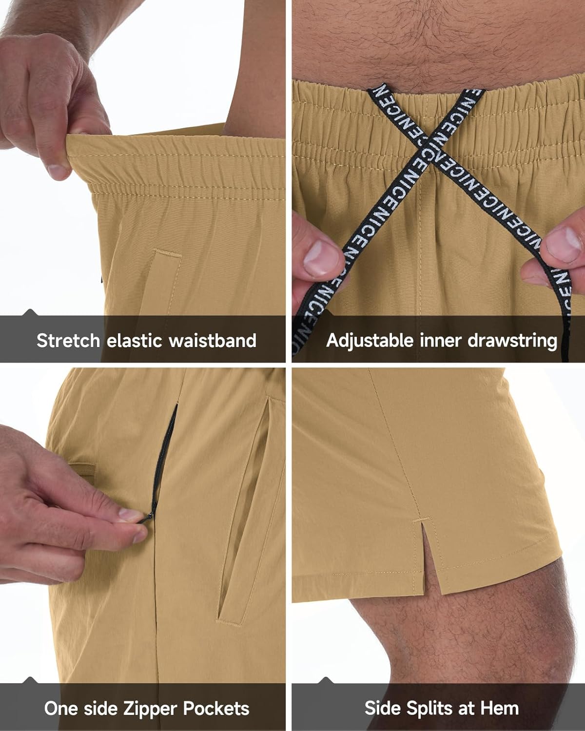 2 Pack Mens Athletic Workout Shorts 7 Inch Quick Dry Gym Shorts with Pockets, Sports Tennis Running Shorts for Men