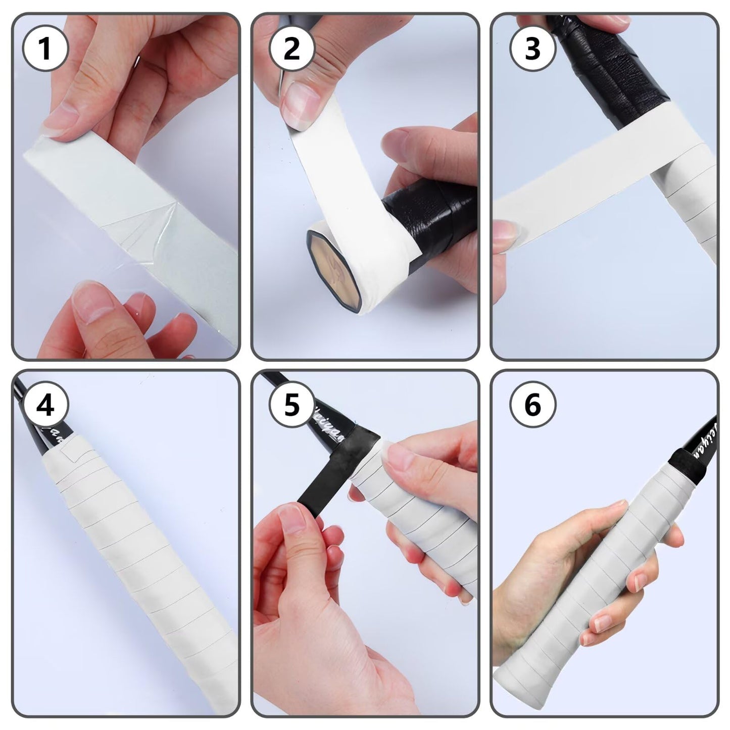 10 PCS Tennis Racket Grip Tape Badminton Racket Grip Tape for Tennis Badminton Squash Rackets