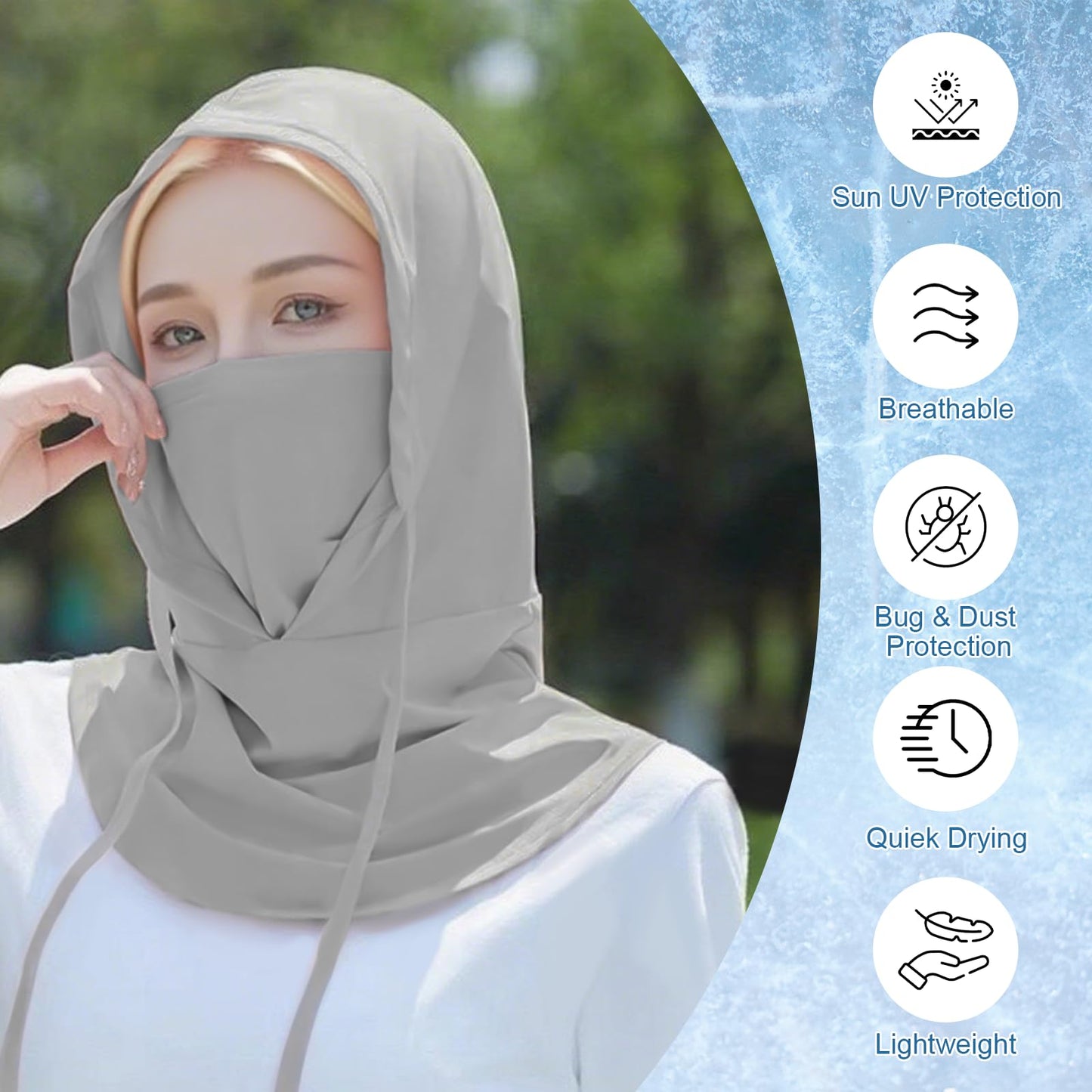 3 Pack Cooling Balaclava Mask for Men Women - Sun UV Protection Hood Face Cover for Cycling Skiing Fishing Motorcycle Breathable Full Head Pasamontañas
