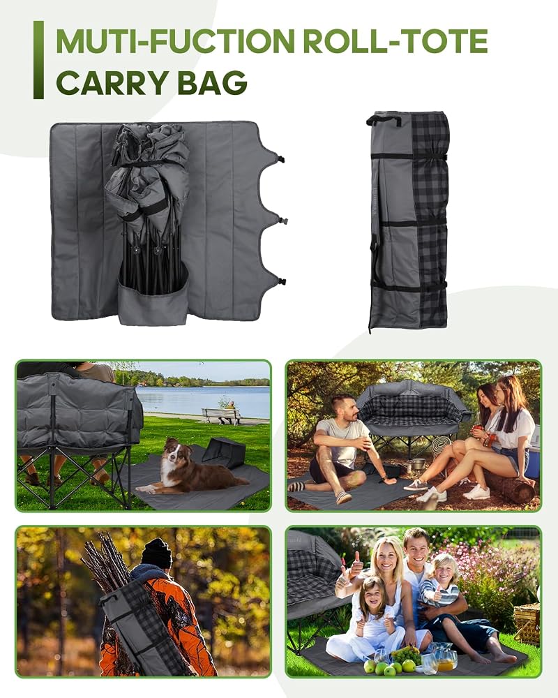 Heavy-Duty Chair Replacement Bag Roll Tote 45.7x13.8in 600D Oxford | 2-in-1 Camping Chair & Pet Bed Cover