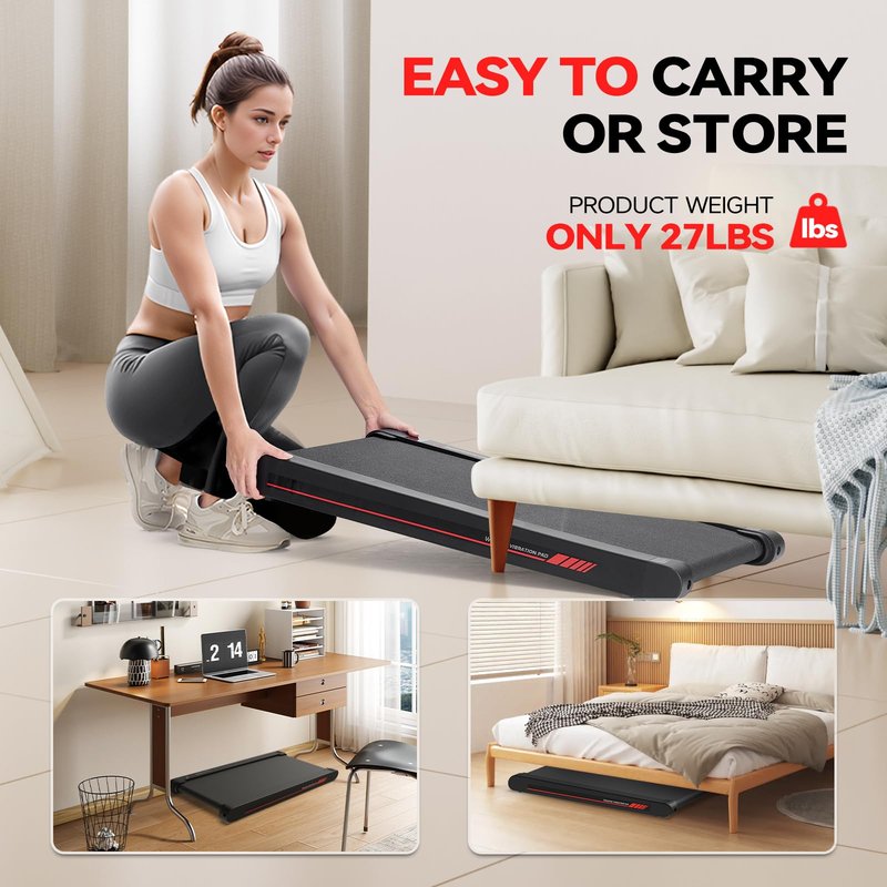 Sperax Walking Vibration Pad,Under Desk Treadmills for Home,4 in 1 Vibration Plate Exercise Machine,Portable Walking Pad with APP,350 Lb Capacity Multifunctional Treadmill Pro Max