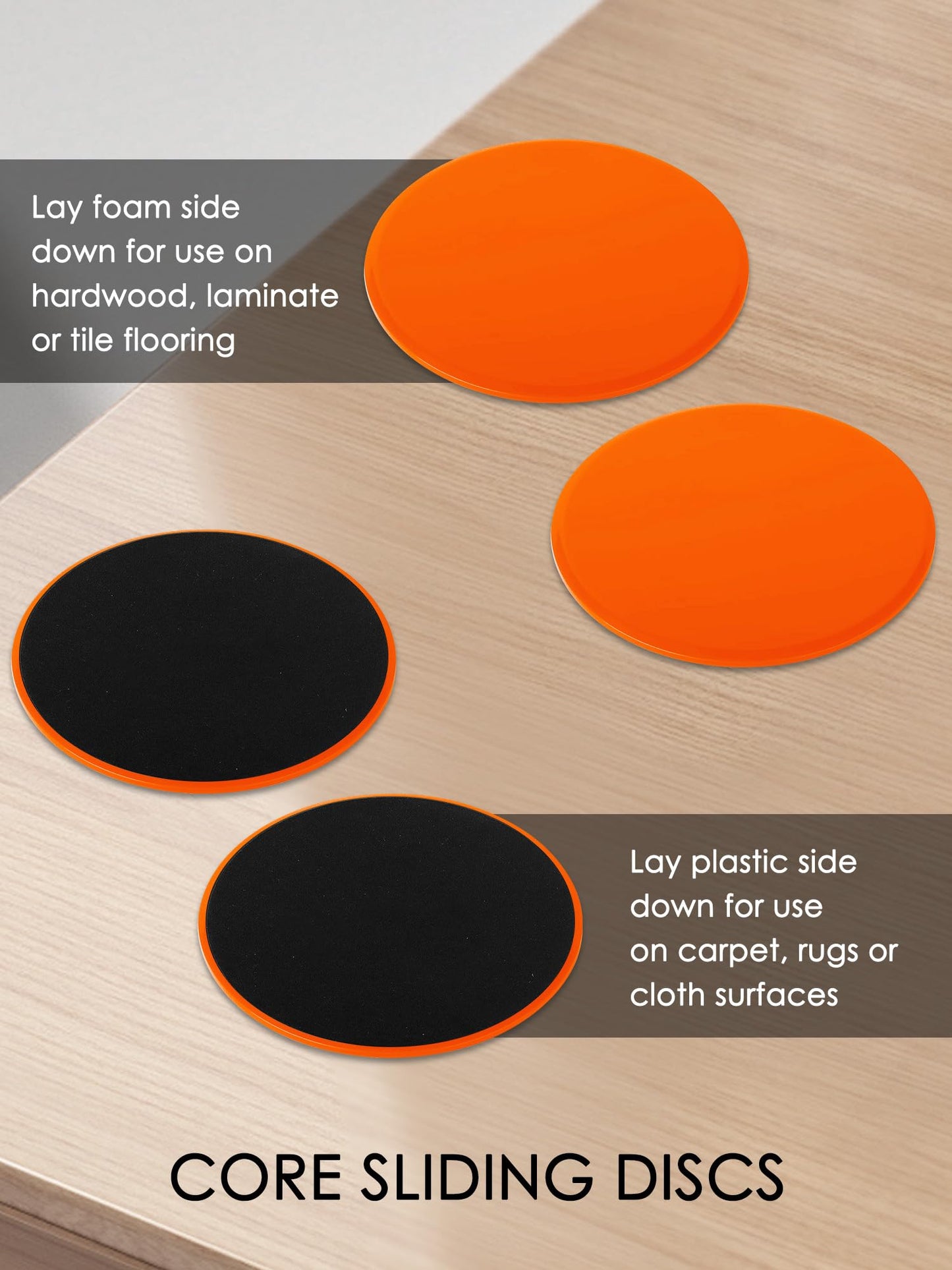 2PCS Dual-Sided Core Sliders, Sliding Discs – Dual-Sided Core Sliders for Smooth and Workouts, Full-Body Training, Fitness Equipment for Home and Gym Use