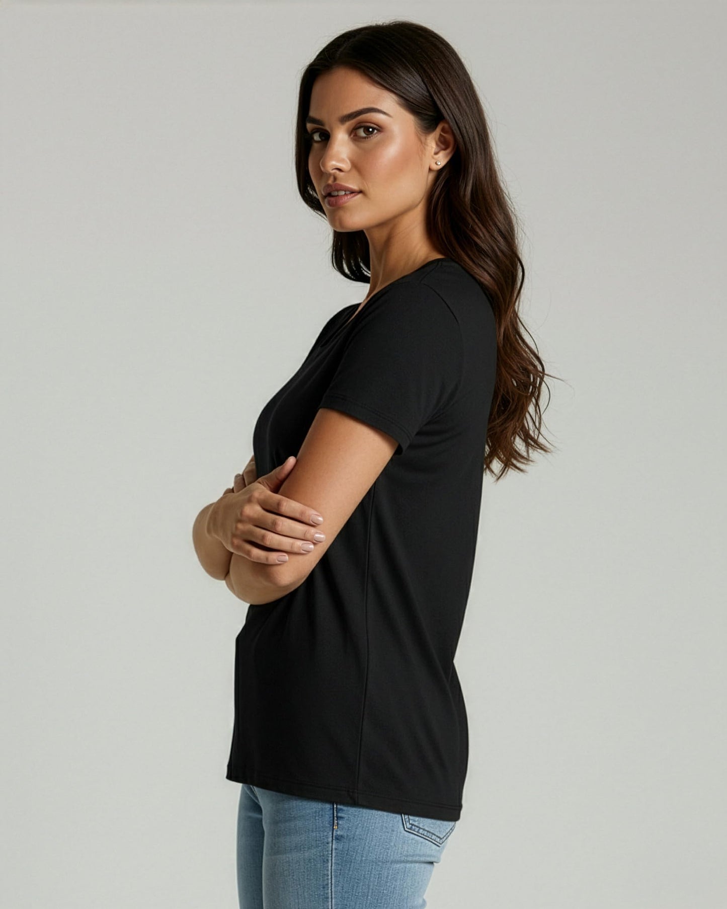 4 Pack Women's Cotton T Shirts Short Sleeve Scoop Neck Basic Casual Tops
