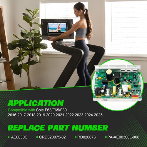 LEAPTREND AE0030C Upgraded Treadmill Lower Motor Control Board 110V/120V, Compatible with Sole F63 F65 F80 2016-Current, Treadmill Motherboard Controller Replace CRD020075-02 RD020073 PA-AE00300L-008