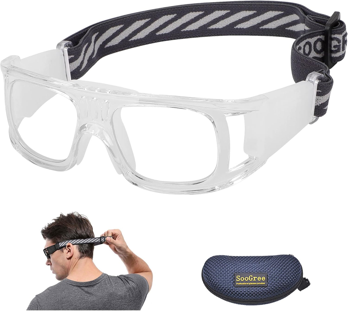 "N/A" Sports Goggles Glasses Men Racquetball Basketball Football Eyewear Protective Glasses Shock Collision Lens Replaceable
