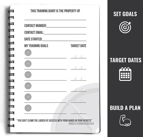 Workout Planner for Daily Fitness Tracking & Goals Setting - A5 Size, 6” x 8”, Charcoal Gray - Men & Women Personal Home & Gym Training Diary - Log Book Journal - by Workout Log Gym