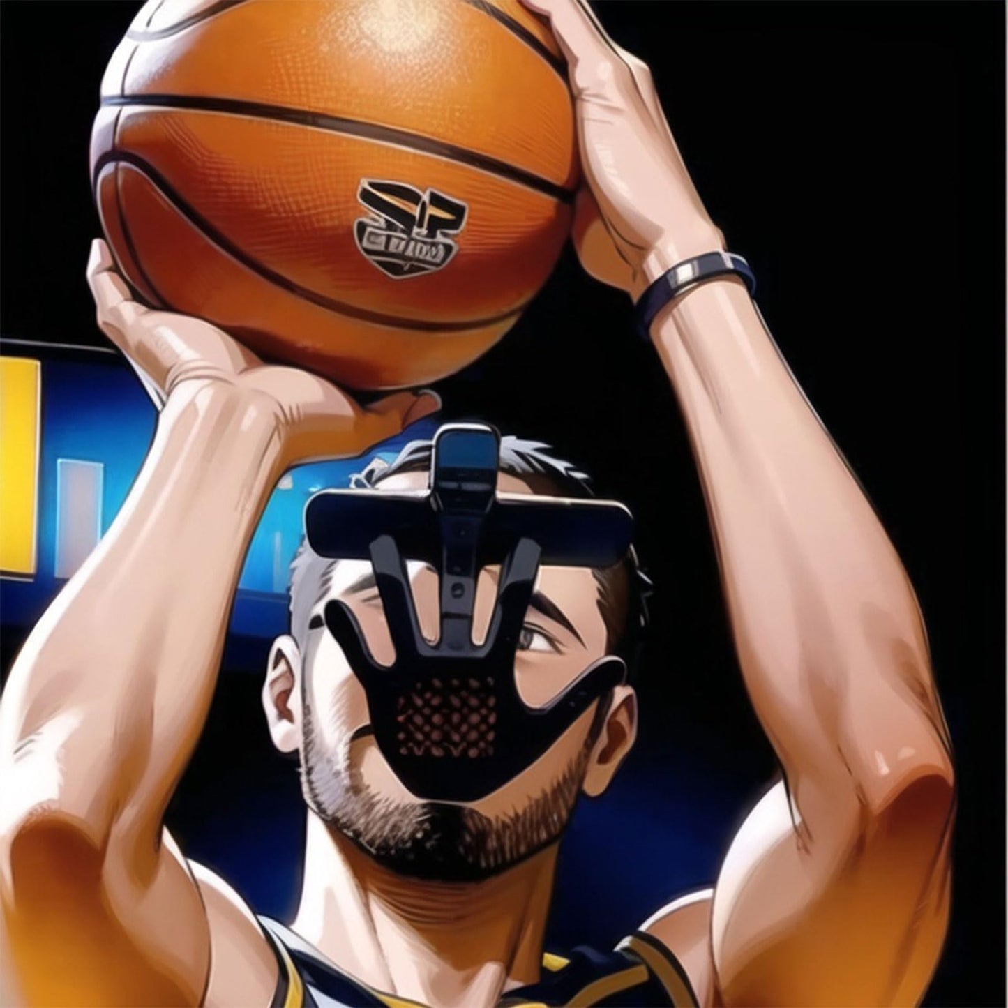 (1PCS) Basketball Mask - Face Guarding Shooting Defensive & Eye-Blocking Training Mask for Basketball Game Equipment, Defensive Practice