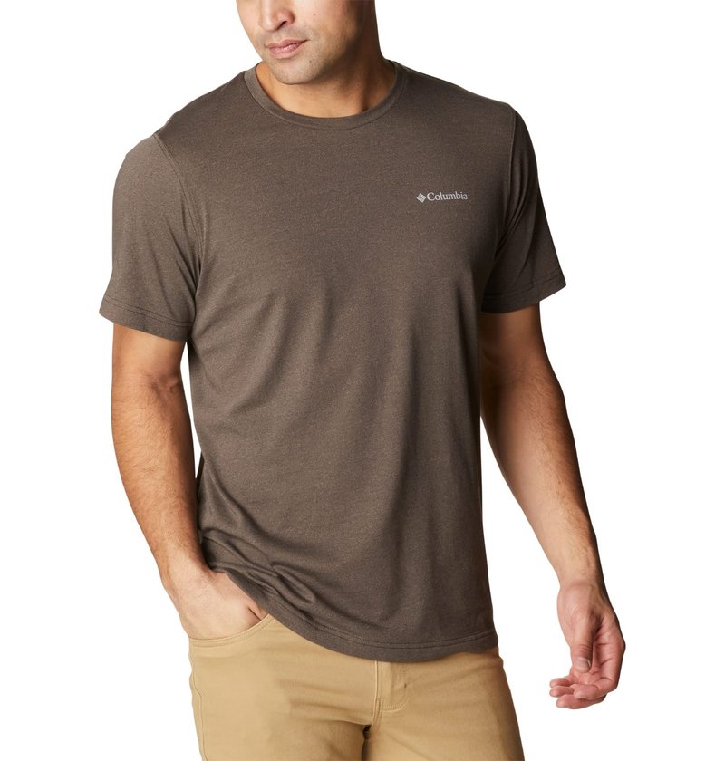 Columbia Men's Thistletown Hills Short Sleeve, Cordovan Heather, 3X Big