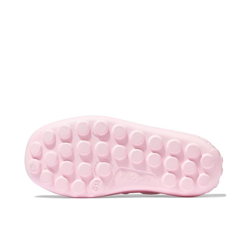 People Footwear Senna Kids - Waterproof Slip-On Rubber Loafers, Lightweight Durable Boat Shoes for Boys & Girls, Non-Slip Water Shoes for Outdoors (Cutie Pink/Yeti White)