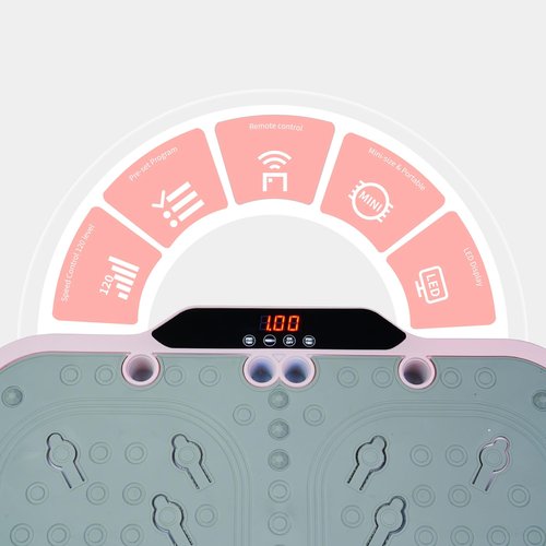 Vibration Plate Fitness Platform with Handle Whole Body Exercise Machine with 120 Speed Levels, Lymphatic Drainage, Fat Burning, and Weight Loss, Perfect for Women, Men, and Home Gym Exercise