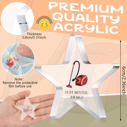 30 Pcs Funny Appreciation Acrylic Award Trophy, Acrylic Coworker Appreciation Award Thank You Trophy Clear Reward Medallions Gifts for Office New Team Prize Retirement Present(Employee)