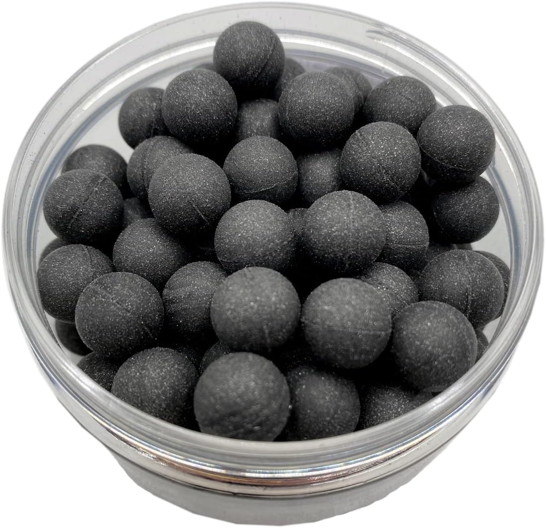100 x Hard Mix Rubber Steel Balls Paintballs 1.8 Grams Ammo for Self Home Defense in 43 Caliber
