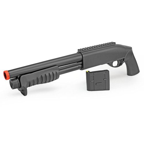 BBTac Airsoft Gun Package - Fast Response Team Collection of 4 Airsoft Guns - Full Auto AEG Electric Rifle, Shotgun, SMG and Pistol, 4000 BB Pellets, Great for Starter Pack Game Play