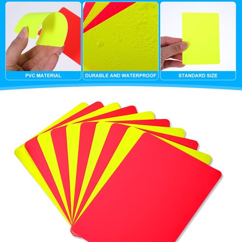 10pcs Soccer Referee Cards,Professional Soccer Referee Kit,Yellow Card Red Card, Warning Penalty Cards Judge Accessory for Sport Competition,Play & Training