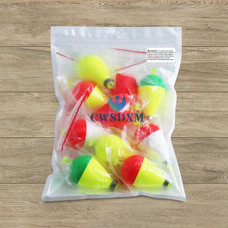 CWSDXM Weighted Fishing Bobbers 10 Pack – Foam Snap-On Slip Floats for Bluegill, Crappie, Bass & Trout Fishing (Oval, 2.5in)