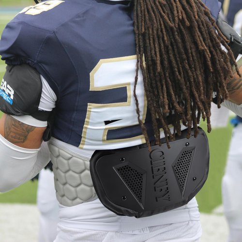 Cienfy Football Back Plate for High-Impact Protection, Universal Football Backplate for Shoulder Pads, for Youth and Adult (Black, Youth)