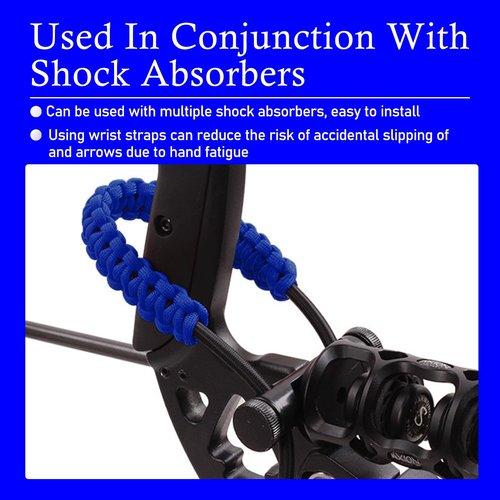 Archery Bow Wrist Sling, 550 Paracord Strap for Compound Bow & Recurve (Blue)