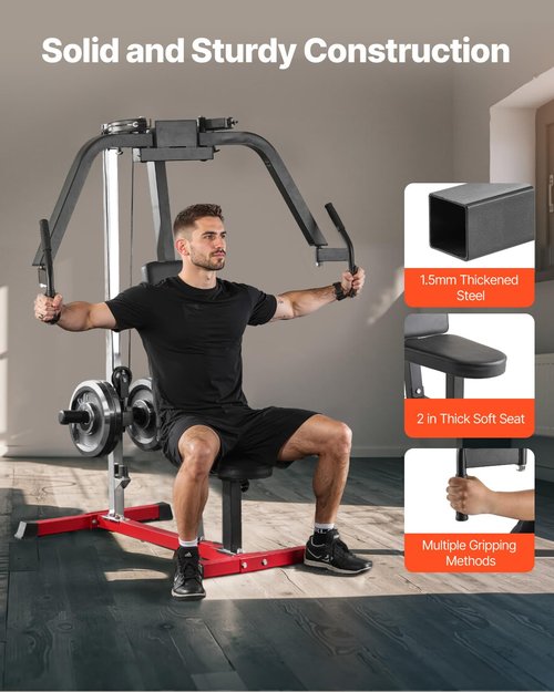 VEVOR Chest Fly Machine, Upper Body Specialty Machine for Home Gym, Adjustable Fly and Reverse Delt Machine, for Chest, Back, Pectoral, Rear Deltoid and Shoulder Workouts, Hold up to 450LBS