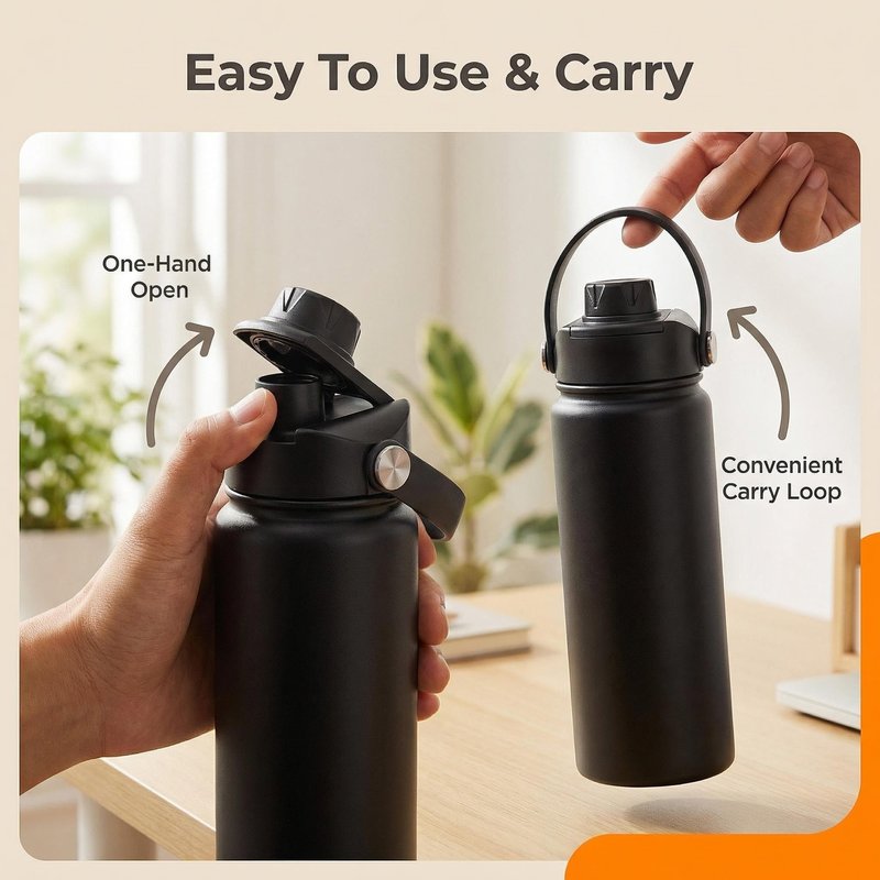 Chug Lid for YETI Rambler Bottles, Black