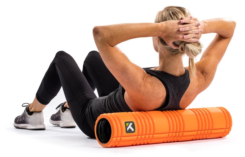 TRIGGERPOINT PERFORMANCE THERAPY GRID Patented Multi-Density Foam Massage Roller Exercise Deep Tissue Muscle Recovery - Relieves Muscle Pain & Tightness, Improves Mobility & Circulation (26"), Orange