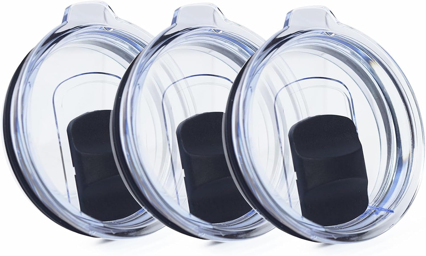 3 Pack 20 oz Tumbler Lid, Magnetic Slider Replacement Lids for YETI 20 oz Tumbler, 10/24 oz Mug and 10 oz Lowball, Spill Proof Cup Lids Covers Compatible for Ozark Trail, Old Style Rtic, BPA Free