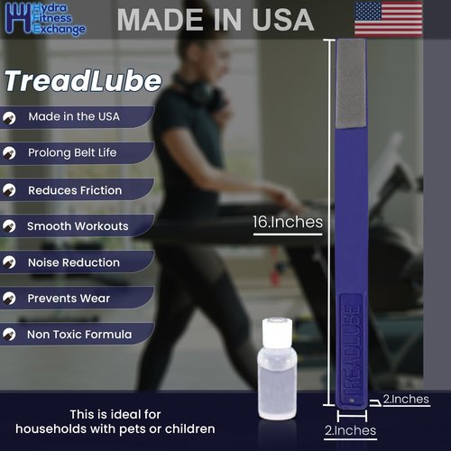 Hydra TreadLube Treadmill Walking Belt Lubricating Kit 100% Spirit Sole Fitness Silicone lube Tread Lube with 16" Applicator Reduces Friction Works with Most Treadmill