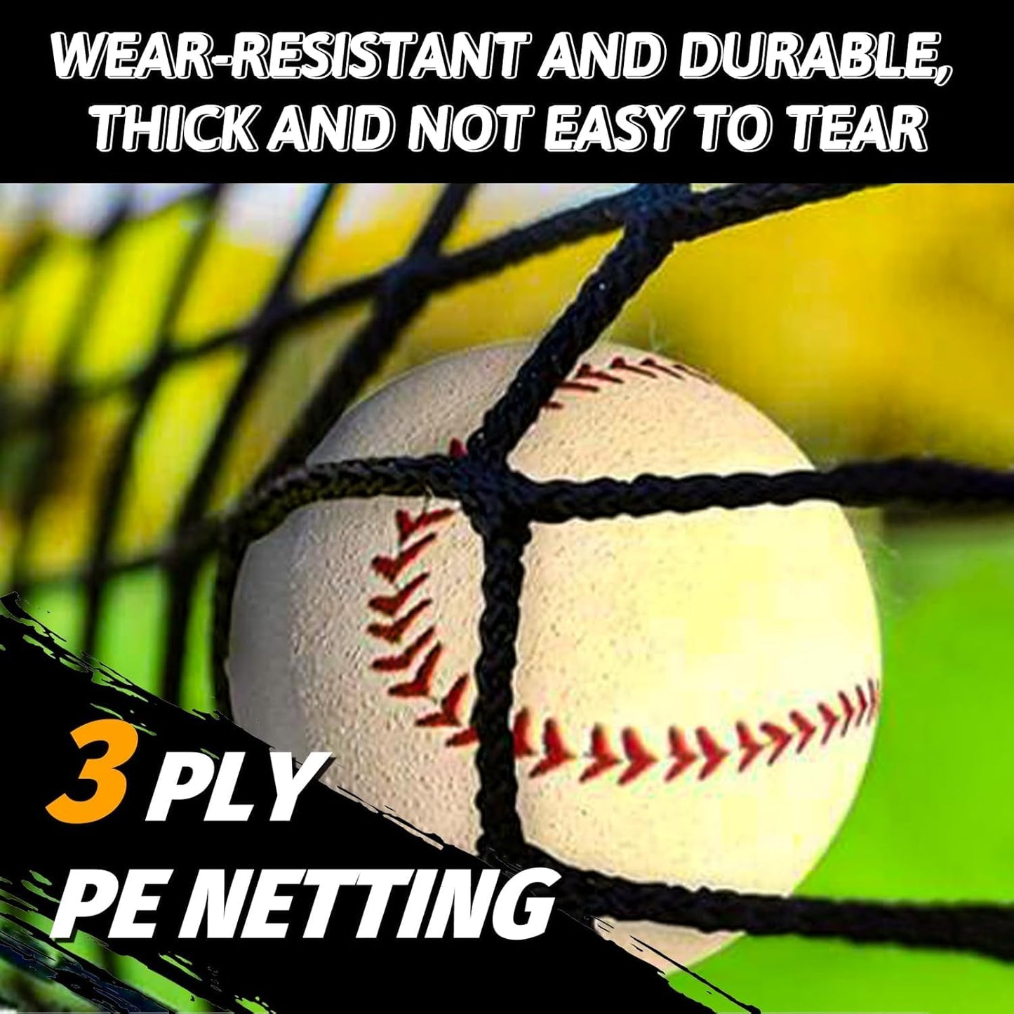 Kapler Baseball Batting Cage, 13ft x 10ft x 8ft Softball Batting Net Cage Backyard Training, with High Strength Steel Frame and Net, Great Outdoor Baseball Softball Training Cage Equipment