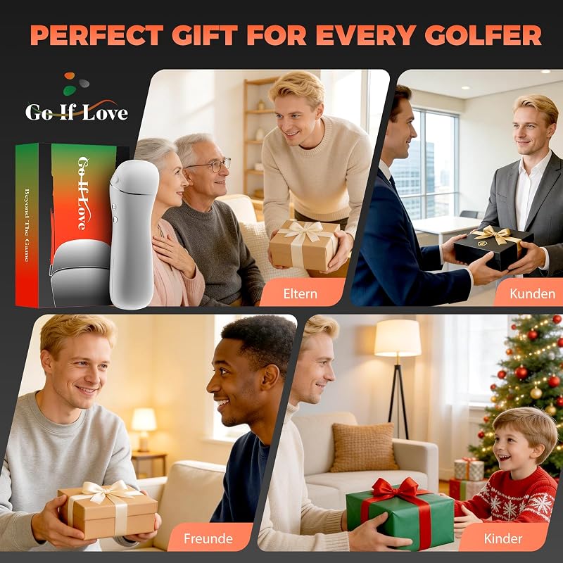 GoIfLove White Electric Golf Club Brush Cleaner, 1030 RPM, 2 Speeds, 3-Stream Water Spray, 2 Brush Heads, 2000mAh USB-C