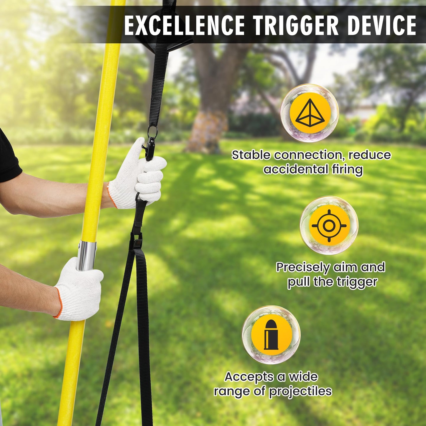Innisle Slingshot Arborist Throwline Launcher with Trigger, High Precision Arborist Throw Line Launcher, Suitable for Tree Trimming, Hanging Christmas Lights and Hang Ham Radio Antennas