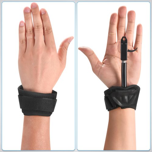 Jimtoiny Compound Bow Release Aid Trigger, Professional Adjustable Wristband Archery Thumb Releases Buckle for Hunting Shooting Accessories, Black Wrist Strap