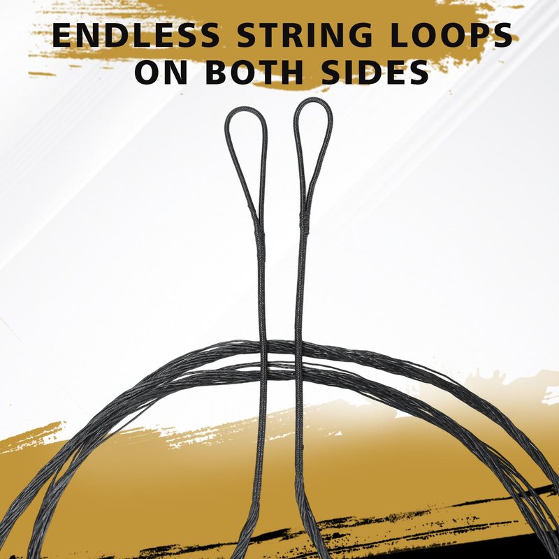 LWANO B55 Bow String,Replacement for Archery Recurve Traditional & Longbow Bowstring,12/14/16 Strands 48-70in,2 Brass Nocks Included (14 Strands (Recommended up to 50 lb), AMO 60"(Actual Length 56"))