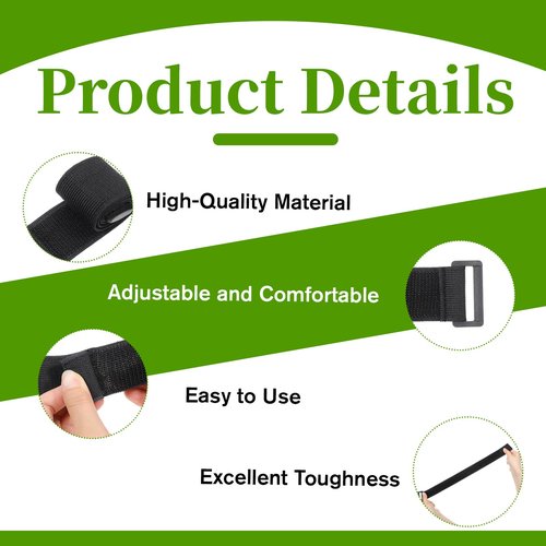 Giantree 4-Pack Boot Straps, Nylon Sports Straps, Adjustable Elastic Leg Strap, Adjustable Cycling Fishing Pants Safety Thigh Trouser Replacement Strap for Cycling, Fishing, Hiking, Wading