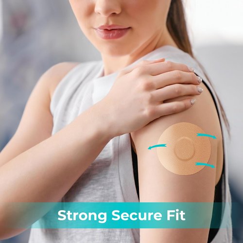 Komoko Over Patches for Dexcom G7 (30 Pack), Waterproof & Sweatproof Sensor Covers for CGM, Hypoallergenic Overpatch Compatible with Dexcom G7 & Stelo, Skin-Friendly