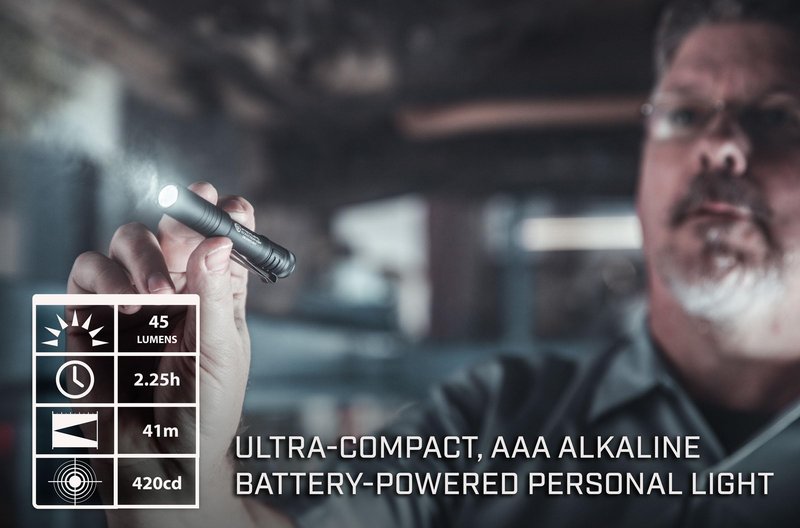 Streamlight 66318 MicroStream 45-Lumen Everyday Carry Pocket Flashlight with AAA Alkaline Battery, Black