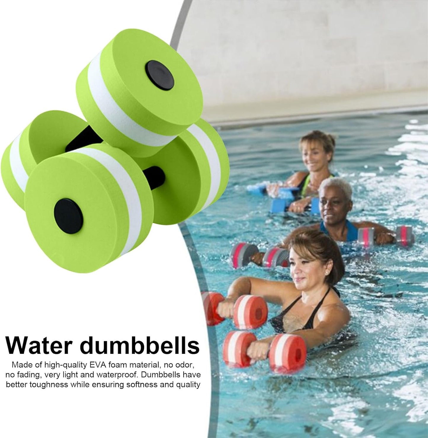 1pc Aquatic Dumbells,Water Weights for Pool Exercise,Aqua Fitness Barbells for Men Women,Water Aerobics Equipment,Water Weight Water Aerobics Dumbell Exercises Equipment for Weight Loss