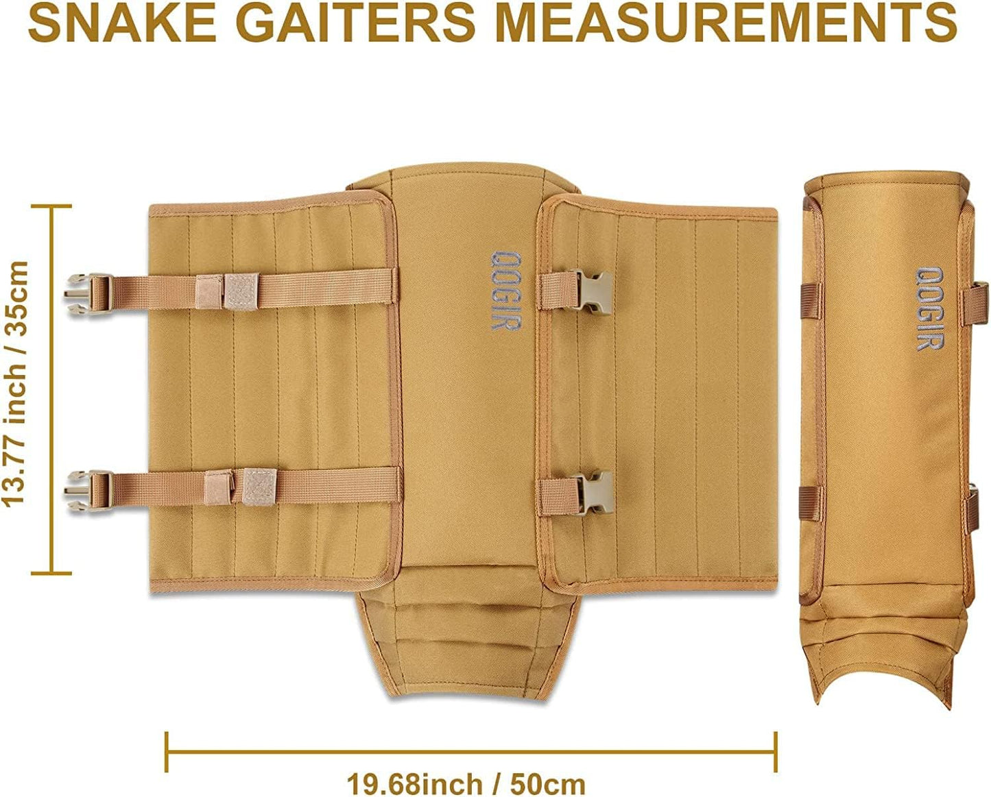 IceBlade Snake Gaiters, Waterproof Snake Bite Protection for Lower Legs, Adjustable Snake Guards, Durable Snake Proof Legging