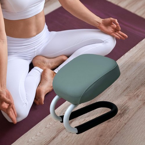 Colaxi Meditation Stool Meditation Bench Chair Ergonomic with Anti Slip Cover Prayer Bench Seat for Home Praying Women Kneeler, Blue