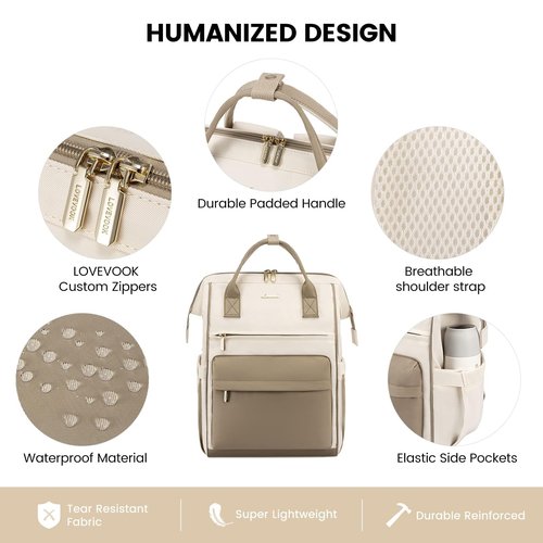 LOVEVOOK Laptop Backpack for Women,15.6 Inch Work Teacher Nurse Bag,Business Computer Backpack Purse with USB Port,Stylish Casual Daypack for Travel