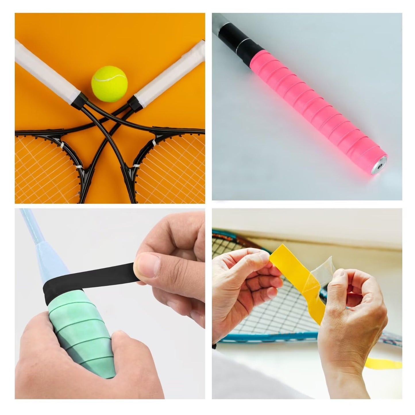 10 PCS Tennis Racket Grip Tape Badminton Racket Grip Tape for Tennis Badminton Squash Rackets