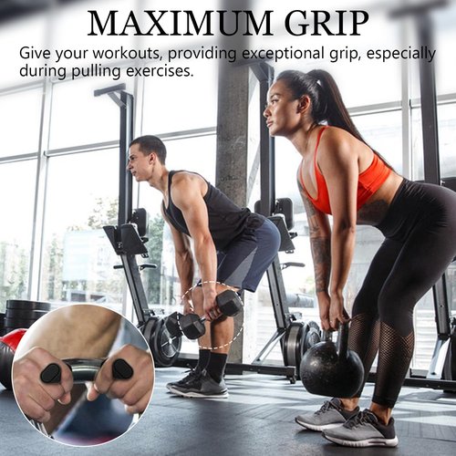 GIILAVY MaxGrip Workout Grips for Women and Men: Gym Non-Slip Rubber Weight Lifting Grips for Strength Training Dumbbells Barbells(AFS-001