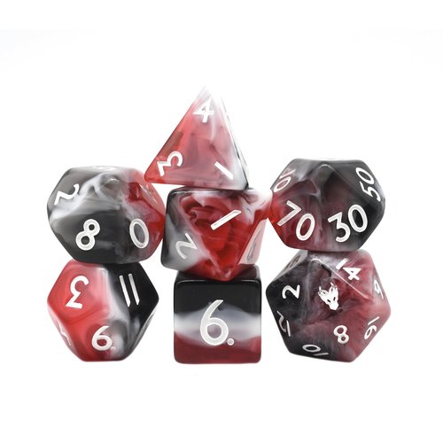 Vengeance Matte DND Dice Set | 7pc Polyhedral Dice Set for D&D and TTRPGs | Random Encounter Dice | Limited Edition