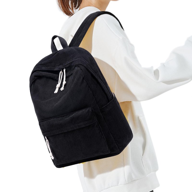 BTOOP School Backpack for Teens Large Corduroy Bookbag Lightweight 15.6 inch Laptop Bag for Girls Women Casual High School College