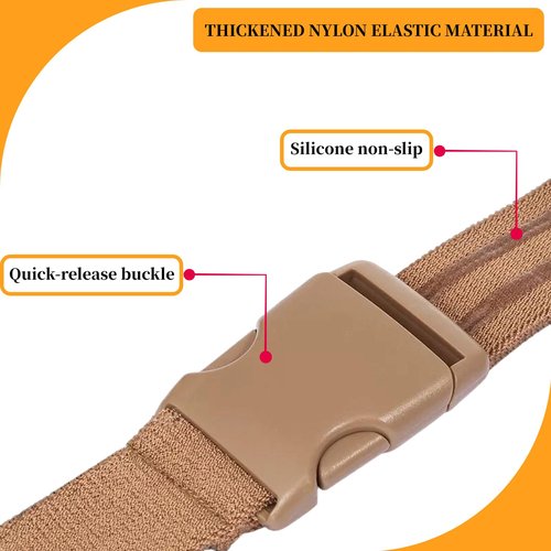 2 Pcs Tactical Leg Strap, Thigh Strap Belt for Leg Holster, for Hunting & Outdoor EDC Leg Holder with Release Buckle (Coyote Brown)